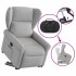 Sillón eléctrico reclinable elevable de tela gris