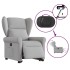 Sillón eléctrico reclinable elevable de tela gris