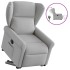 Sillón eléctrico reclinable elevable de tela gris