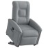 Sillón reclinable elevable de tela gris