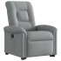 Sillón reclinable elevable de tela gris
