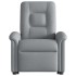 Sillón reclinable elevable de tela gris