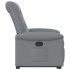 Sillón reclinable elevable de tela gris