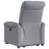 Sillón reclinable elevable de tela gris