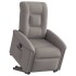 Sillón reclinable elevable tela gris