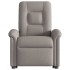 Sillón reclinable elevable tela gris