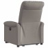 Sillón reclinable elevable tela gris
