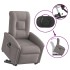 Sillón reclinable elevable tela gris