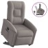 Sillón reclinable elevable tela gris