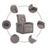 Sillón reclinable elevable tela gris