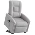 Sillón reclinable elevable de tela gris