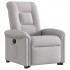 Sillón reclinable elevable de tela gris