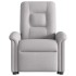 Sillón reclinable elevable de tela gris