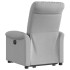 Sillón reclinable elevable de tela gris
