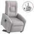 Sillón reclinable elevable de tela gris