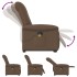 Silla de masaje reclinable de pie de tela