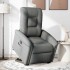 Sillón eléctrico reclinable elevable de tela gris