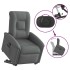 Sillón eléctrico reclinable elevable de tela gris