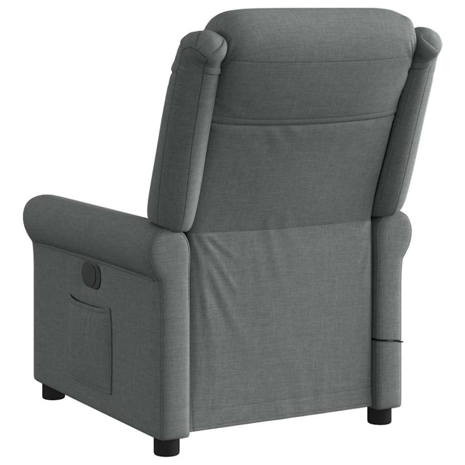 Sillón reclinable de masaje eléctrico tela gris