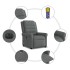 Sillón reclinable de masaje eléctrico tela gris