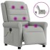 Sillón reclinable de masaje eléctrico tela gris