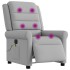 Sillón reclinable de masaje eléctrico tela gris
