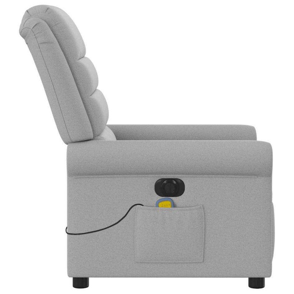 Sillón reclinable de masaje eléctrico tela gris