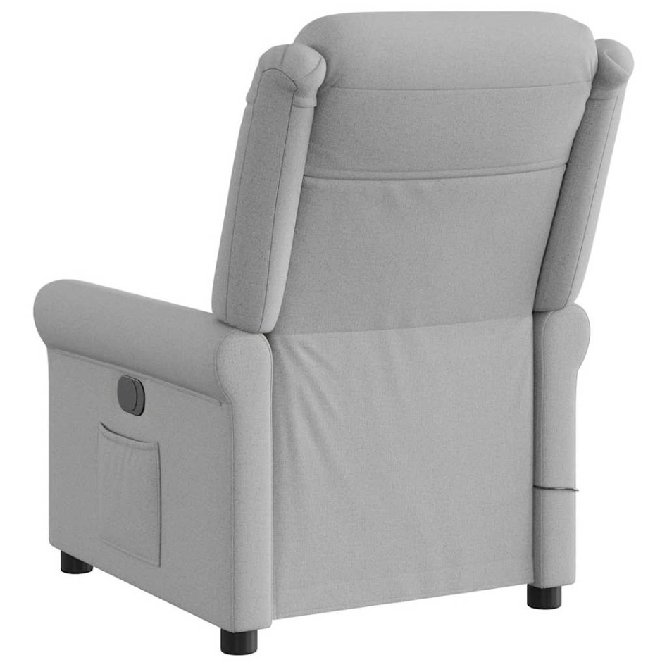 Sillón reclinable de masaje eléctrico tela gris