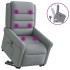 Sillón de masaje reclinable de pie de tela gris