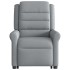 Sillón de masaje reclinable de pie de tela gris