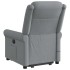 Sillón de masaje reclinable de pie de tela gris