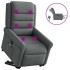 Sillón de masaje eléctrico reclinable elevable tela gris