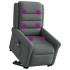 Sillón de masaje eléctrico reclinable elevable tela gris