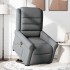 Sillón de masaje eléctrico reclinable elevable tela gris
