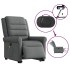 Sillón de masaje eléctrico reclinable elevable tela gris