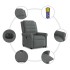 Sillón de masaje eléctrico reclinable elevable tela gris
