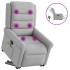 Sillón de masaje eléctrico reclinable elevable tela gris