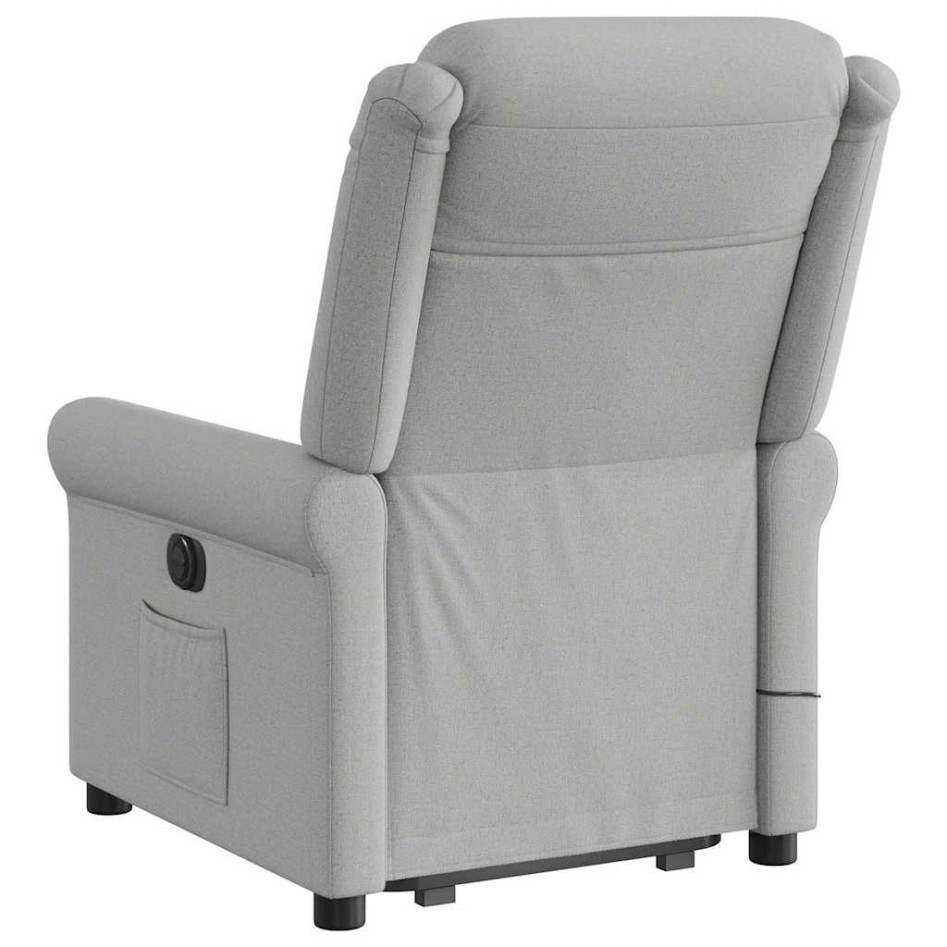 Sillón de masaje eléctrico reclinable elevable tela gris