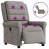 Sillón reclinable de masaje eléctrico tela gris