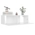 Muebles de TV 4 uds madera de ingeniería blanco 100x30x30