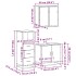 Set de muebles de baño 3 pzas madera contrachapada roble