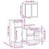 Set de muebles de baño 3 pzas madera contrachapada gris