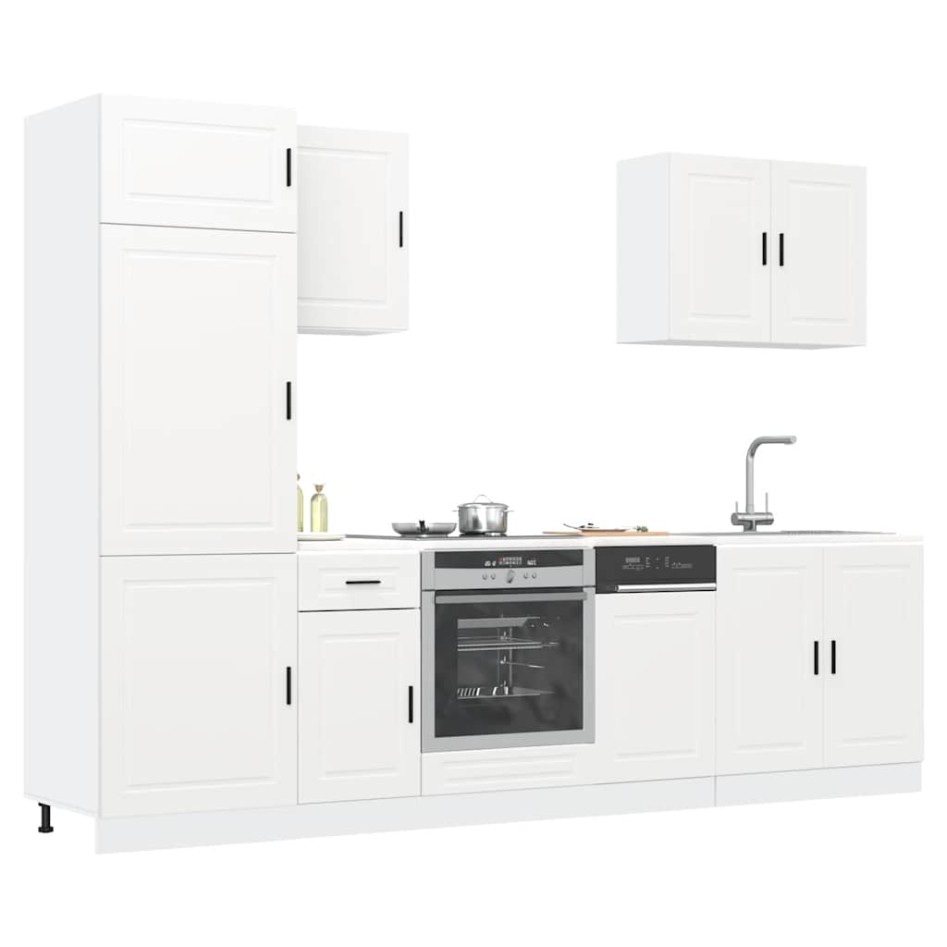 Mueble de cocina Kalmar blanco 7 piezas madera