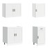 Mueble de cocina Kalmar blanco 7 piezas madera