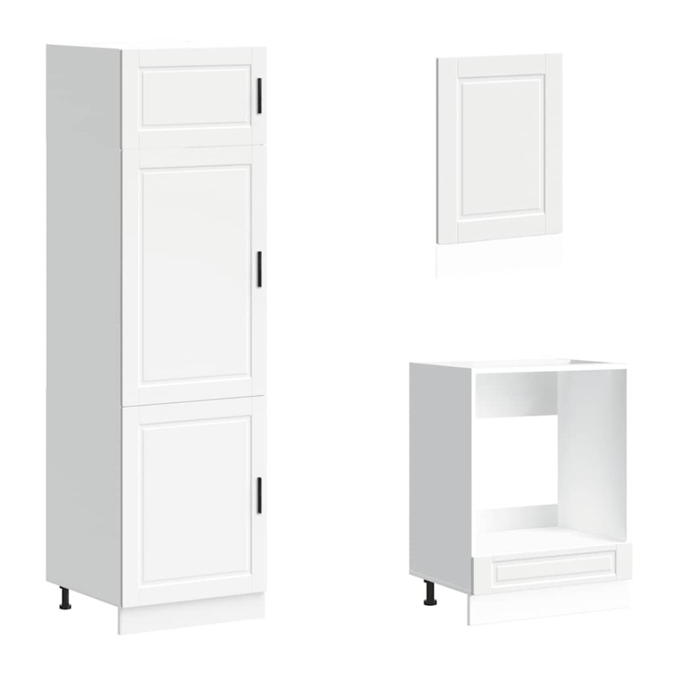 Mueble de cocina Kalmar blanco 7 piezas madera