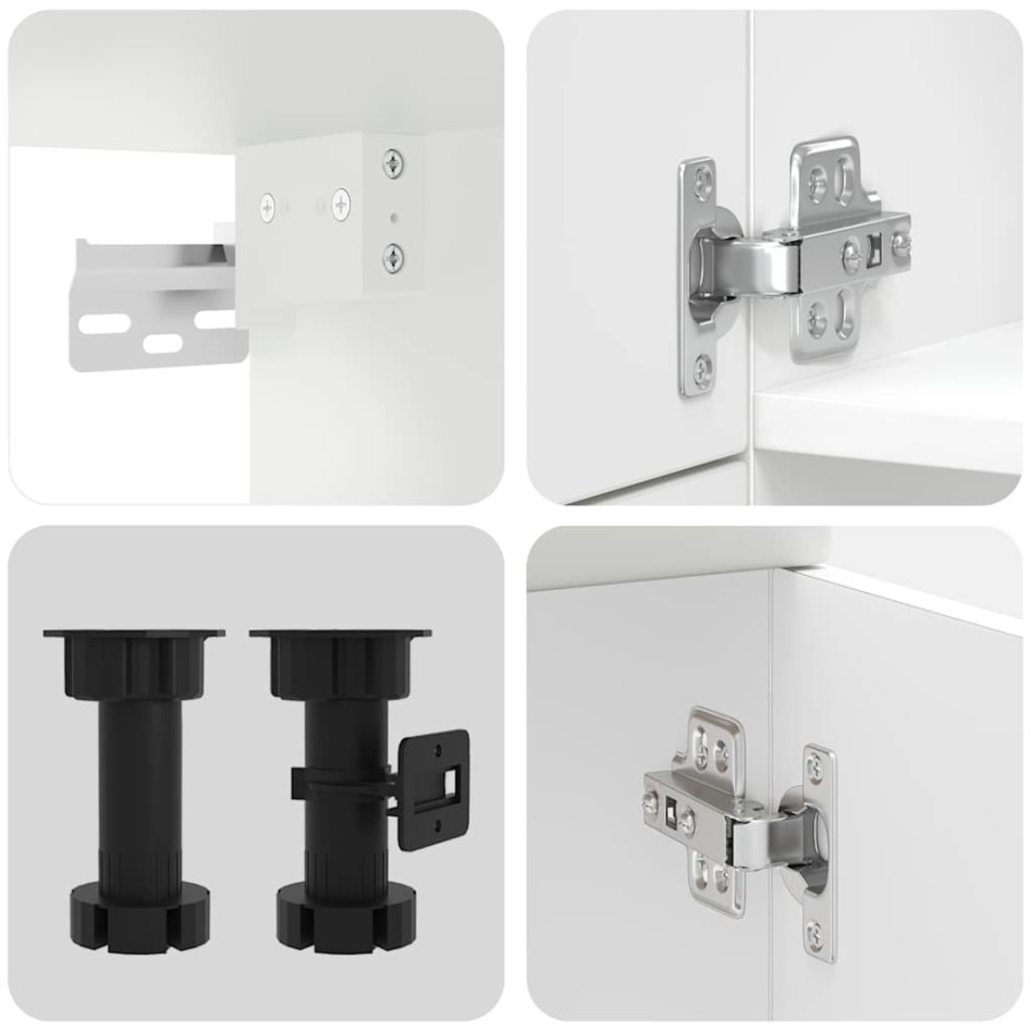 Mueble de cocina Kalmar blanco 7 piezas madera