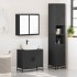 Juego de muebles de baño 3 pzas madera contrachapada
