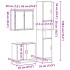 Juego de muebles de baño 3 pzas madera contrachapada