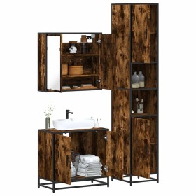 Set de muebles baño 3 pzas madera contrachapada roble