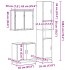 Set de muebles baño 3 pzas madera contrachapada roble